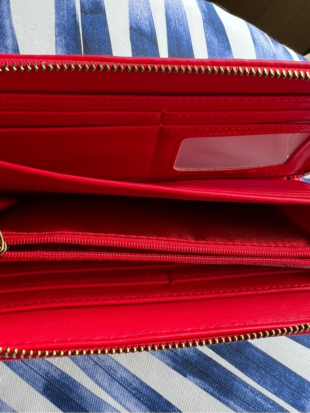Steve Madden Red Cherry Embroidered Straw Wristlet - Picture 5 of 9